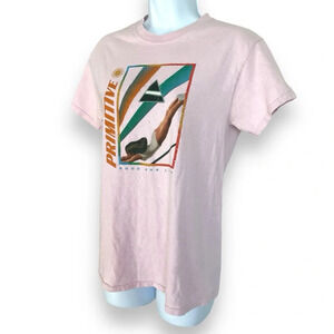 Primitive Apparel Pink Graphic T-Shirt | Retro Design “Good For Life” | Cotton